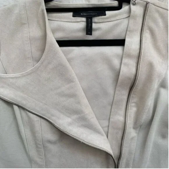 BCBG MAXAZRIA Heather Blocked Faux Suede Dress - Picture 4 of 6